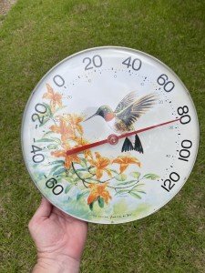 Jumbo Hummingbird Thermometer - Vintage Charm