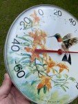 Jumbo Hummingbird Thermometer - Vintage Charm