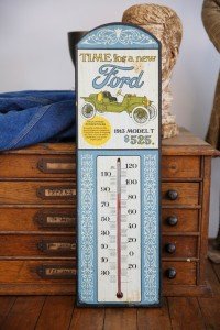 Ford Model T Thermometer Sign – Vintage Car Decor