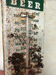 Metz Beer Vintage Metal Advertising Thermometer