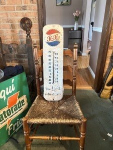 1956 Pepsi Cola Embossed Thermometer Vintage Sign