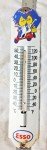 Vintage 12” Esso Porcelain Thermometer Sign