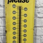 Pepsi Please Vintage Thermometer Bottle Cap Sign