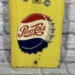 Pepsi Please Vintage Thermometer Bottle Cap Sign