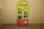 Vintage 1940's NuGrape Soda Metal Thermometer Sign