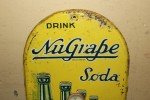 Vintage 1940's NuGrape Soda Metal Thermometer Sign