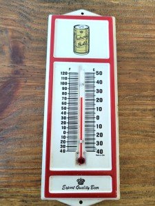 Tuborg Gold Export Beer Metal Advertising Thermometer