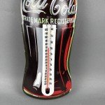 Coca-Cola Bottle Tin Thermometer Sign, 1998