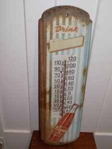 Hires Root Beer Vintage Metal Thermometer