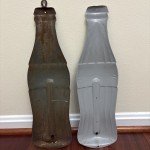 Coca-Cola Vintage Tin Bottle Thermometer Sign 16