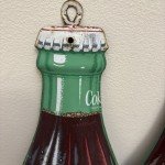 Coca-Cola Vintage Tin Bottle Thermometer Sign 16