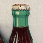 Coca-Cola Vintage Tin Bottle Thermometer Sign 16