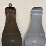 Coca-Cola Vintage Tin Bottle Thermometer Sign 16