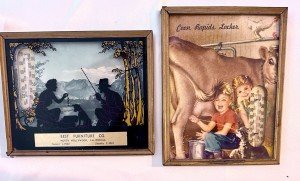 Charming Vintage Advertising Travel Thermometers Set