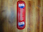 Taylor Pepsi Cola Metal Wall Thermometer 27x8