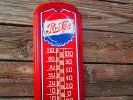 Taylor Pepsi Cola Metal Wall Thermometer 27x8