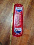 Taylor Pepsi Cola Metal Wall Thermometer 27x8