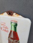 Vintage Coca-Cola Porcelain Thermometer Sign