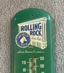 1998 Rolling Rock Beer Advertising Thermometer 27" x 8