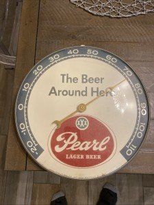 Vintage 1963 Pam Thermometer Sign - Pearl Beer