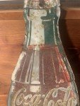 1950s Coca-Cola Tin Thermometer with Soda Bottle