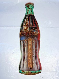 Large Vintage Coca-Cola Embossed Thermometer Sign