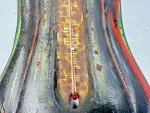 Large Vintage Coca-Cola Embossed Thermometer Sign