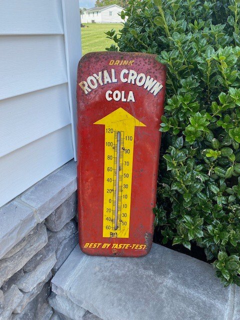 Royal Crown Cola 1950s Tall Thermometer - 25”