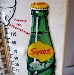 1963 Squirt Soda Vintage Thermometer Sign 13.5