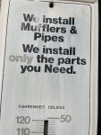 Vintage Walker Mufflers Advertising Thermometer, 7"x28