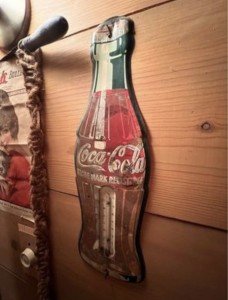 Coca Cola Vintage Flat Thermometer Sign