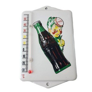 Coca Cola Porcelain Thermometer Gas Pump Sign