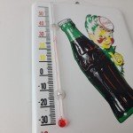 Coca Cola Porcelain Thermometer Gas Pump Sign