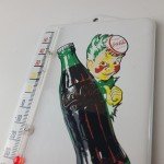 Coca Cola Porcelain Thermometer Gas Pump Sign