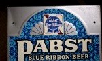Vintage PBR Beer Thermometer Metal Sign