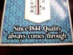 Vintage PBR Beer Thermometer Metal Sign