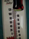 Coca-Cola Vintage Metal Thermometer Sign 17"x5