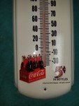 Coca-Cola Vintage Metal Thermometer Sign 17"x5