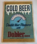 Rare Vintage Dobler Beer Speedometer Thermometer Sign