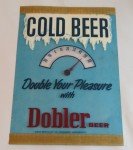 Rare Vintage Dobler Beer Speedometer Thermometer Sign