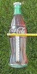 Vintage Coca-Cola Bottle Thermometer 29" Tin Sign