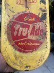 Tru Ade Orange Soda Antique Metal Thermometer Sign