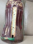 Coca-Cola Vintage Tin Bottle Thermometer Sign