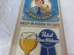 Vintage Pabst Blue Ribbon Beer Wall Sign