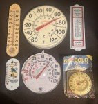 Vintage Advertising Thermometer Lot - 6 Pieces