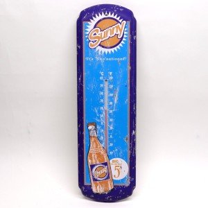Vintage Orange Soda Pop Metal Wall Thermometer