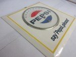 Vintage Pepsi Cola Square Tin Wall Thermometer
