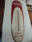 30-Inch Vintage Coca-Cola Cigar Thermometer 1949