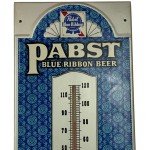 Pabst Blue Ribbon Metal Thermometer Bar Decor