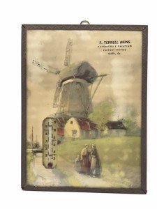 F. Terrell Akins Vintage Automobile Advertising Thermometer